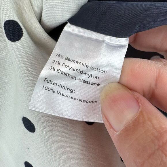 Akris Punto Polka Dot Cotton Blend Blazer Jacket 8 - Picture 6 of 6